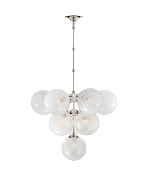 Cristol Medium Nickel Chandelier commande en ligne