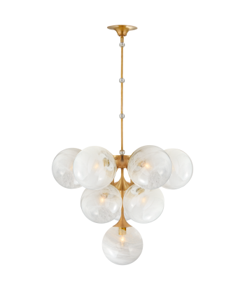 Cristol Medium Brass Chandelier livraison gratuite