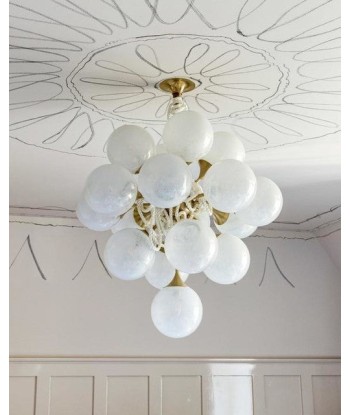 Cristol Chandelier Large Brass de pas cher