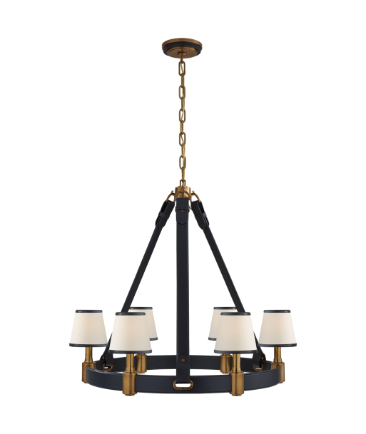 Chandelier Riley Medium Laiton - Bleu pas cher chine