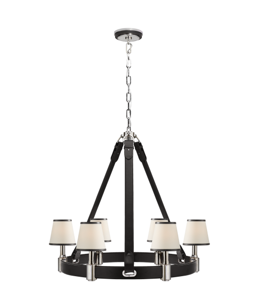 Chandelier Riley Medium Nickel - Chocolat pas chere