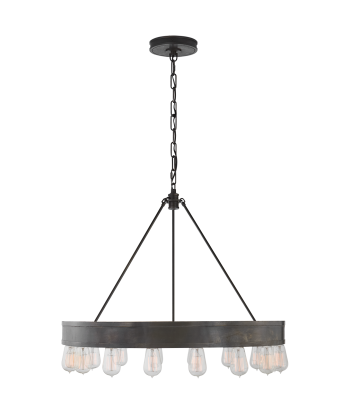 Chandelier Roark 30'' Aged Iron Paris Déstockage Promo