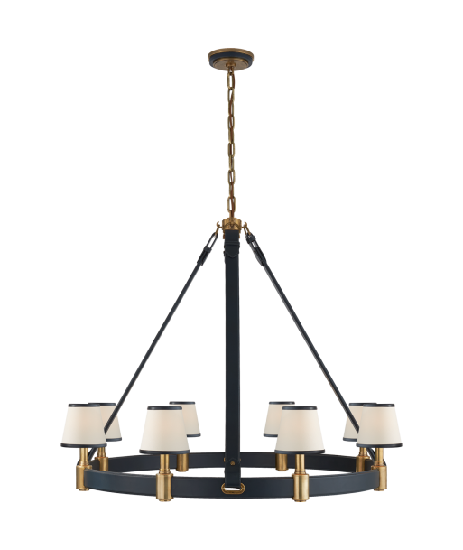 Chandelier Riley Large - Laiton - Bleu en ligne