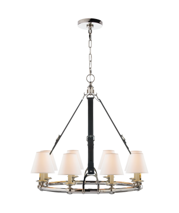 Chandelier Westbury Nickel - Chocolat brillant des détails fins