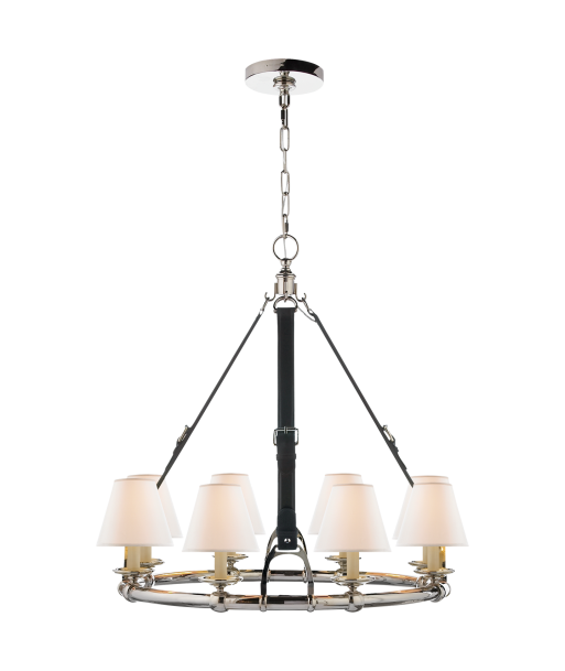 Chandelier Westbury Nickel - Chocolat brillant des détails fins