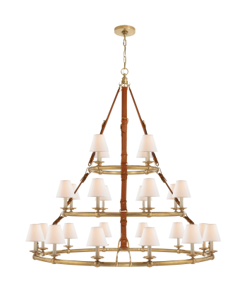 Chandelier Triple Westbury Laiton - Saddle en linge