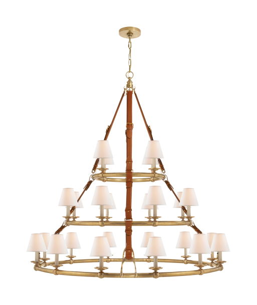 Chandelier Triple Westbury Laiton - Saddle en linge