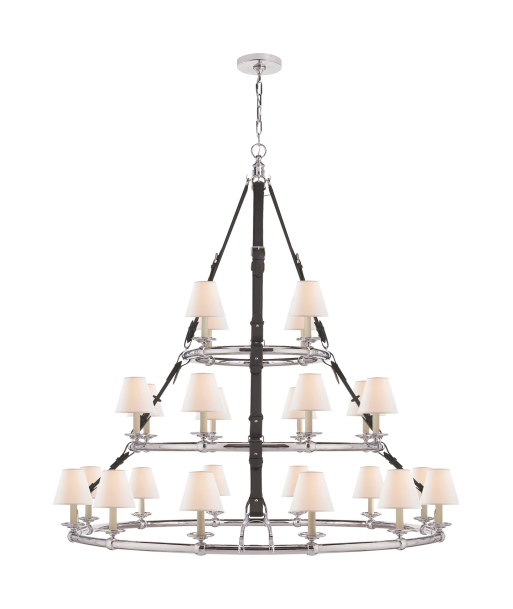 Chandelier Triple Westbury Nickel - Chocolat destockage