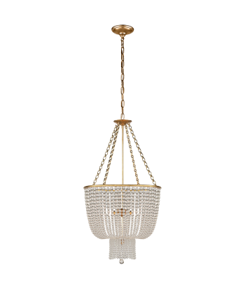 Chandelier Jacqueline Brass Transparent Glass Fin de série