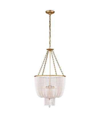 Jacqueline Chandelier White Brass Acrylic 50% de réduction en Octobre 2024