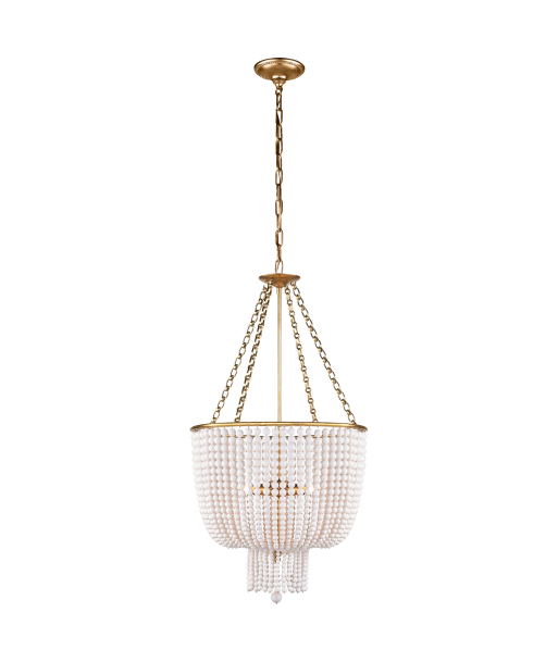 Jacqueline Chandelier White Brass Acrylic 50% de réduction en Octobre 2024