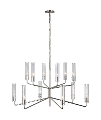 Casoria Large Nickel Chandelier solde