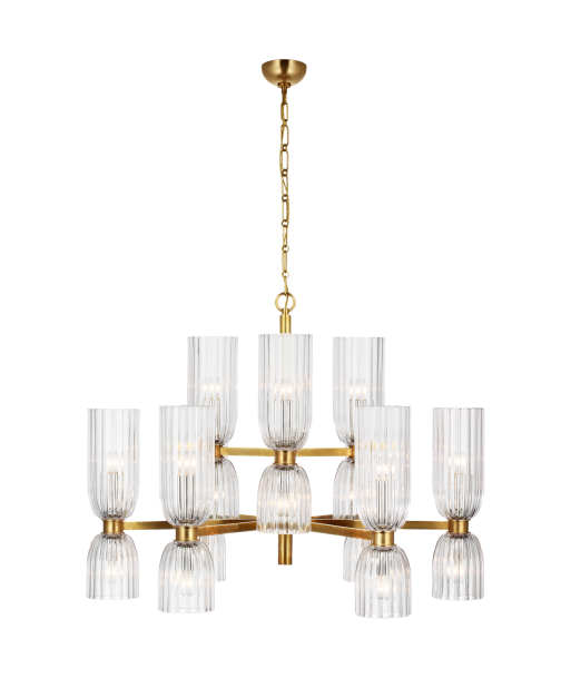 Asaela Medium Brass Chandelier Jusqu'à 80% De Réduction