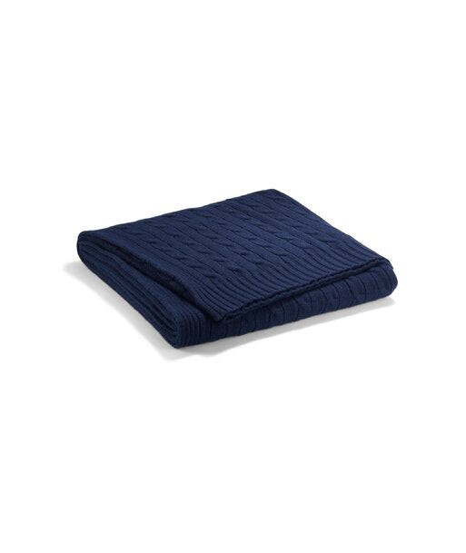 Plaid Cable Cachemire torsadé Polo Navy pour bénéficier 