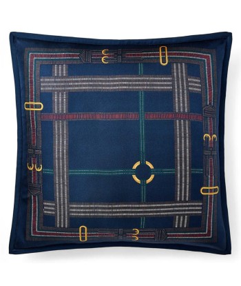 Coussin Modern Equestrian en Soie Bleu Marine 2023