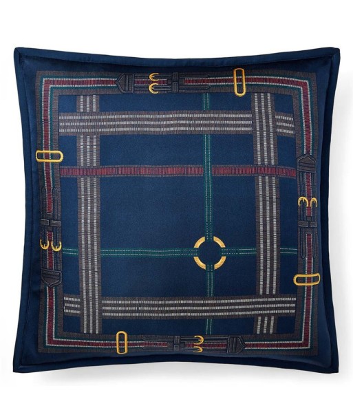 Coussin Modern Equestrian en Soie Bleu Marine 2023