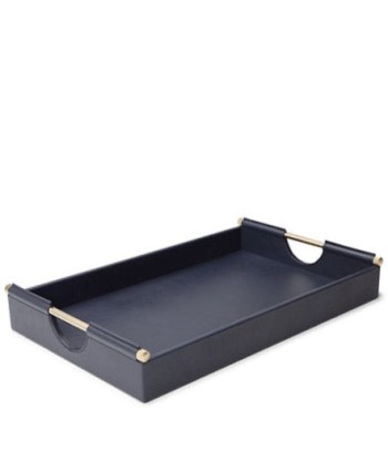 Plateau Claude en cuir marine store