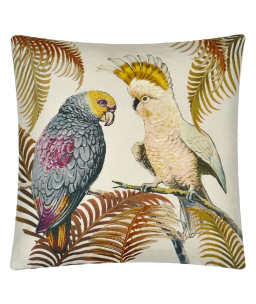 Coussin Parrot And Palm Parchment en stock