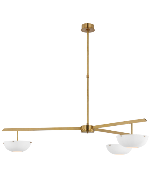 Valencia Extra Large Matte White Brass Chandelier Dans la société mordern