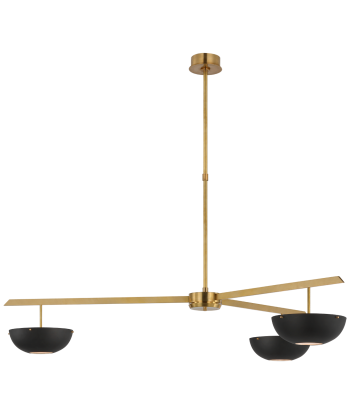 Valencia Extra Large Matte Black Brass Chandelier ou a consommer sur place