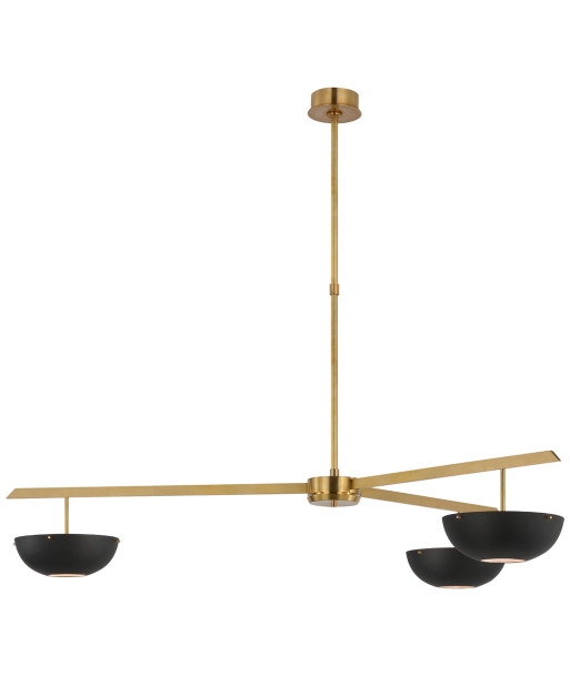 Valencia Extra Large Matte Black Brass Chandelier ou a consommer sur place