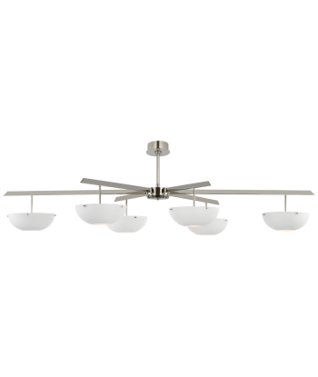 Valencia Grande 6 Matte White Nickel Chandelier Vous souhaitez 