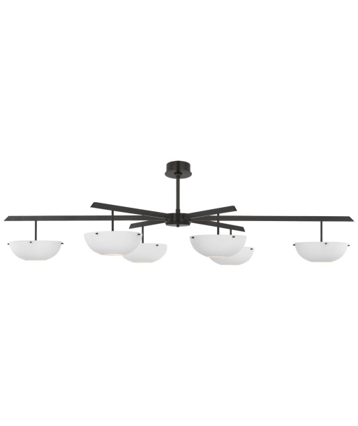 Valencia Grande 6 Matte White Bronze Chandelier de l' environnement