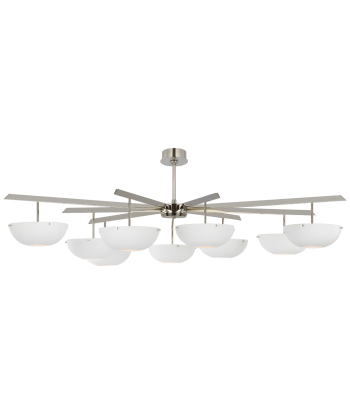 Valencia Grande 9 Matte White Nickel Chandelier meilleur choix