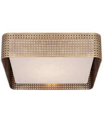 Precision Large Square Brass Ceiling Light Fin de série