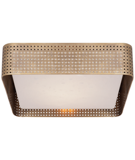 Precision Large Square Brass Ceiling Light Fin de série