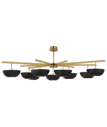 Valencia Grande 9 Matte Black Brass Chandelier prix pour 