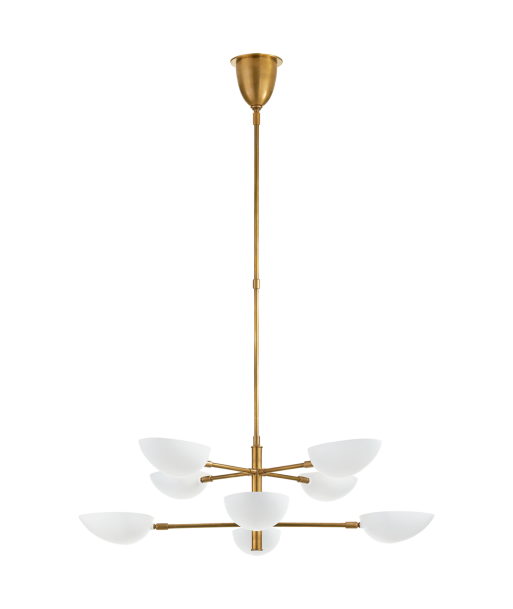 Graphic Matte White Brass Chandelier Venez découvrir notre 