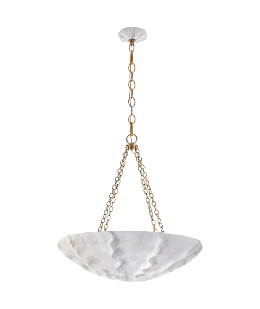 Benit Medium White Plaster Pendant Light votre