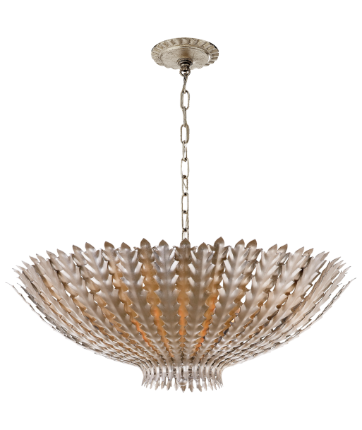 Hampton Medium Burnished Silver Leaf Pendant Comparez et commandez 