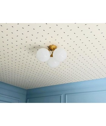 Cristol Large Triple Brass Ceiling Light Par le système avancé 