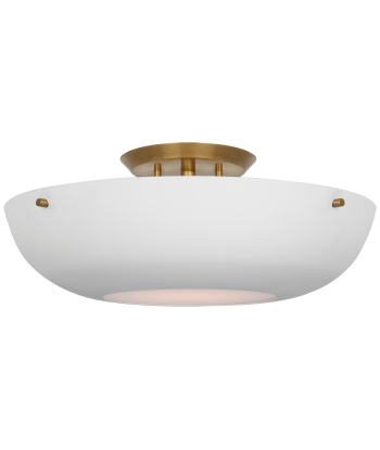 Valencia Ceiling Light 16" Matte White Brass du meilleur 