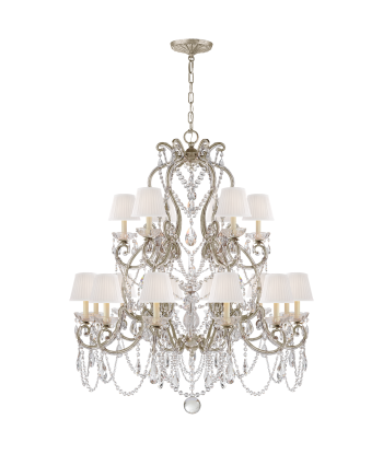 Adrianna Medium Antique Silver Leaf Chandelier Economisez 