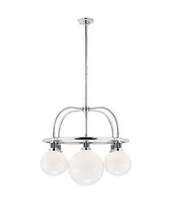 McCarren Single Nickel Chandelier la colonne vertébrale