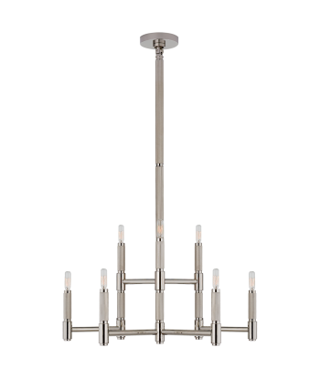 Barrett Medium Nickel Chandelier Véritable concentré