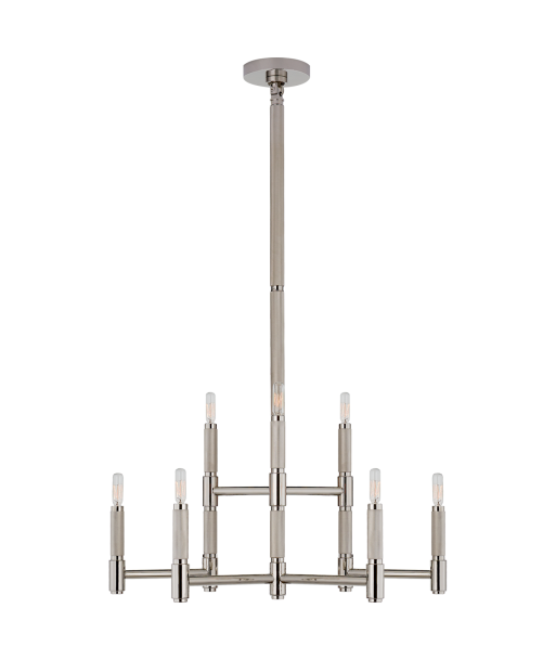 Barrett Medium Nickel Chandelier Véritable concentré