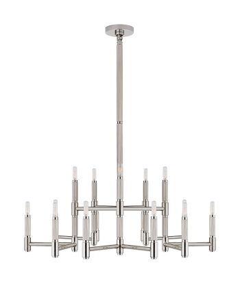 Barrett Large Nickel Chandelier sur le site 