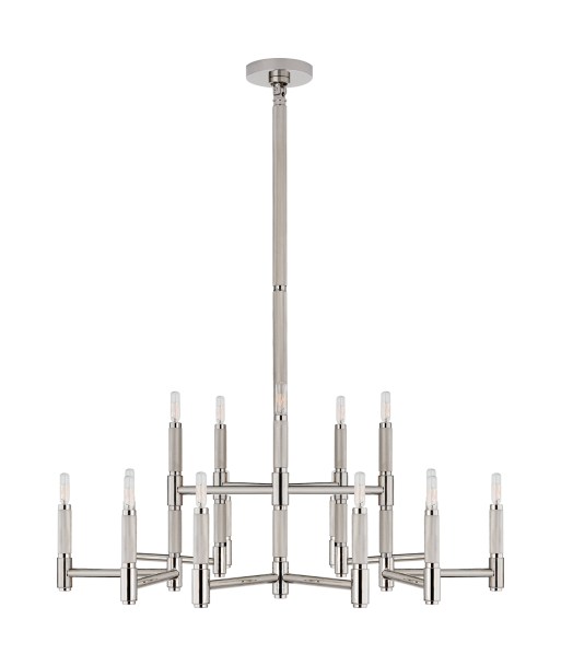 Barrett Large Nickel Chandelier sur le site 