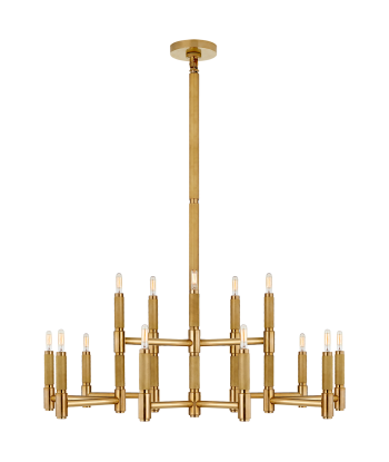 Barrett Large Brass Chandelier rembourrage situé sous